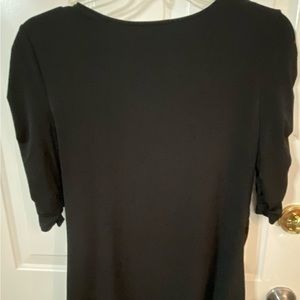 Alfani black blouse with ruched sleeves